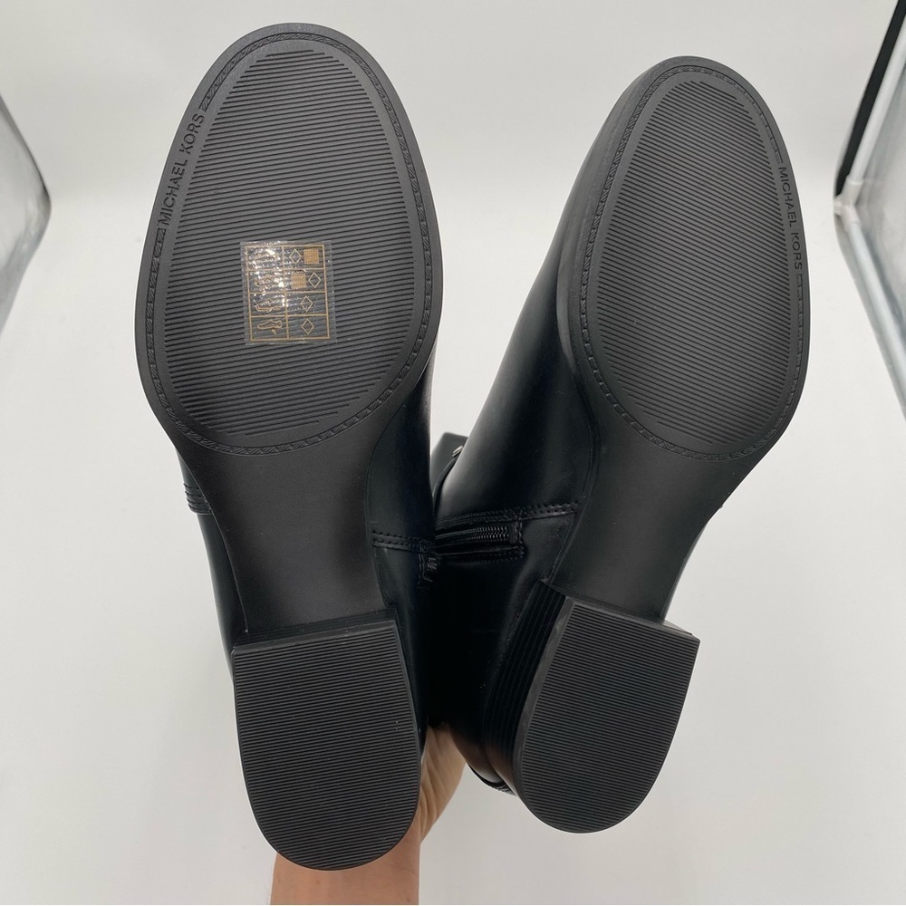 Michael Kors Arley Tall Black Leather Knee High Riding Boots Boot Shoes (NWOT)‎ - Picture 6 of 7